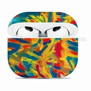 Burning Flame Airpods 3 Case (Hard Shell, White)