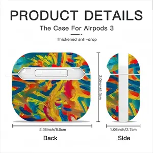 Burning Flame Airpods 3 Case (Hard Shell, White)