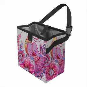 Pink Bird Of Hope Car Garbage Storage Bag