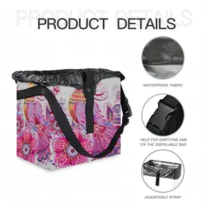 Pink Bird Of Hope Car Garbage Storage Bag