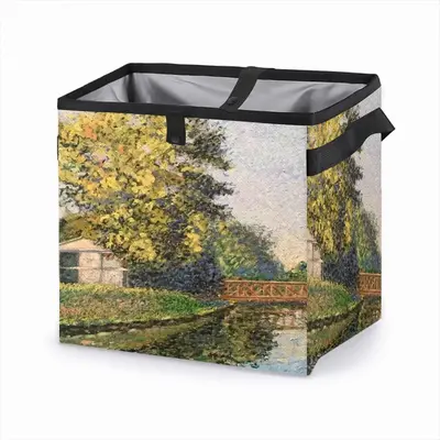 Lake With Fishing Pier Car Garbage Storage Bag