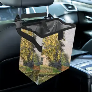 Lake With Fishing Pier Car Garbage Storage Bag