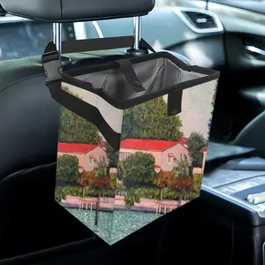 House With Red Roof Car Garbage Storage Bag