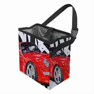 Porsche Turbo Red Car Garbage Storage Bag