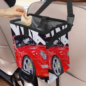 Porsche Turbo Red Car Garbage Storage Bag