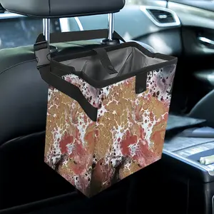 Hydrangea Gold Car Garbage Storage Bag