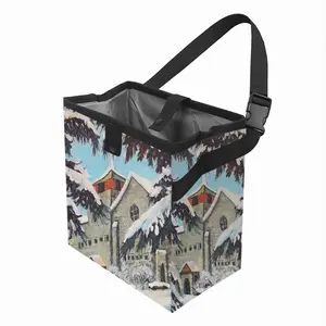 Winter Cathedral Car Garbage Storage Bag