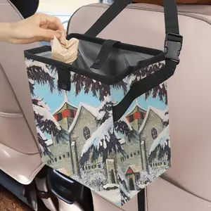 Winter Cathedral Car Garbage Storage Bag