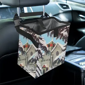 Winter Cathedral Car Garbage Storage Bag