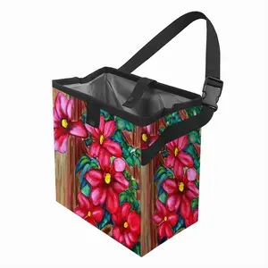 Climatis On Fence Car Garbage Storage Bag