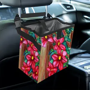 Climatis On Fence Car Garbage Storage Bag