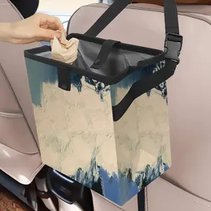 White Bouquet Car Garbage Storage Bag