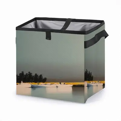 Blue Lagoon With Three Boats And Trees Car Garbage Storage Bag