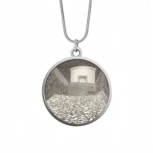 The Fortress Of Hecate Snake Bone Chain Round Pendant Necklace