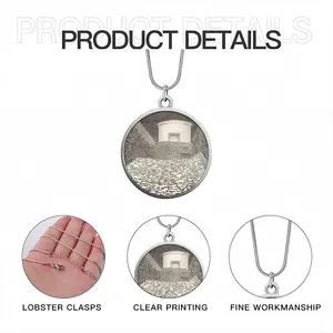 The Fortress Of Hecate Snake Bone Chain Round Pendant Necklace