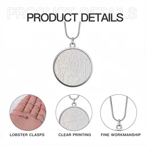 Cardi Snake Bone Chain Round Pendant Necklace