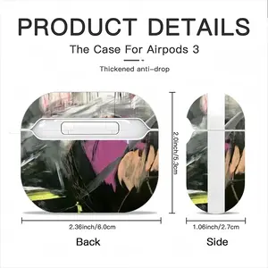 Black Rose Airpods 3 Case (Hard Shell, White)