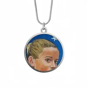 Alicia Sacramone Quinn Snake Bone Chain Round Pendant Necklace