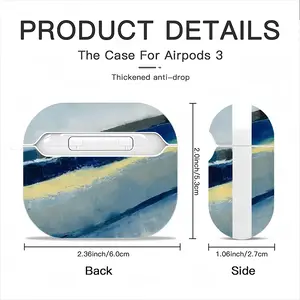 Blue Abstract Airpods 3 Case (Hard Shell, White)