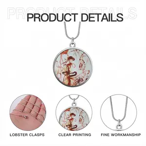 Circus 3 Snake Bone Chain Round Pendant Necklace