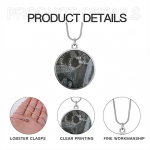 Moorfield Road Snake Bone Chain Round Pendant Necklace