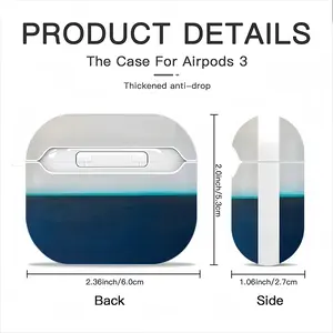 Charcoal White Teal Series 3 Airpods 3 Case (Hard Shell, White)