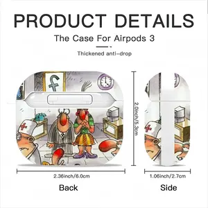 Office Injury Airpods 3 Case (Hard Shell, White)