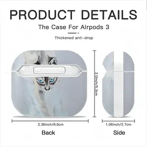 Cat With Fish Airpods 3 Case (Hard Shell, White)