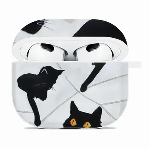 Cats With Thread Airpods 3 Case (Hard Shell, White)