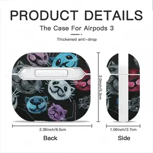 Cats Airpods 3 Case (Hard Shell, White)