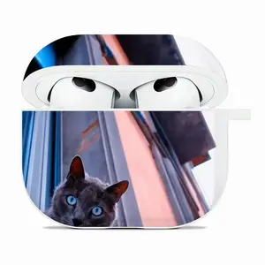 City Cat Airpods 3 Case (Hard Shell, White)