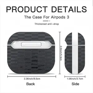 Black Airpods 3 Case (Hard Shell, White)