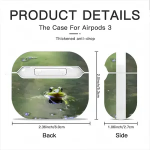 Green Frog - Staring Contest Airpods 3 Case (Hard Shell, White)