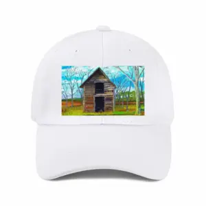 Barn By The Side Of The Road Baseball Cap (White)