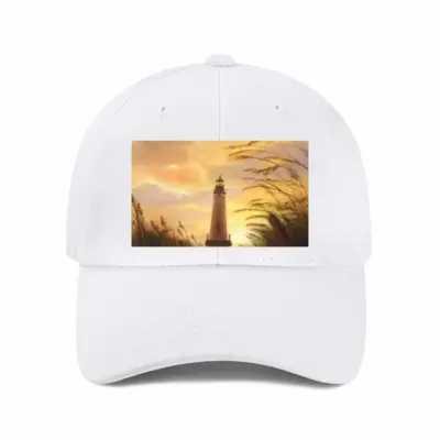 The Shine Of Lighthouse Outside Baseball Cap (White)