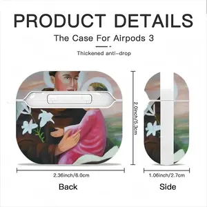 Saint Anthony Airpods 3 Case (Hard Shell, White)