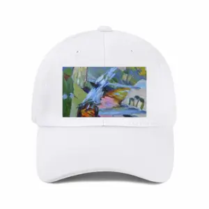 Man Burning Firewood Baseball Cap (White)