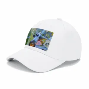 Man Burning Firewood Baseball Cap (White)