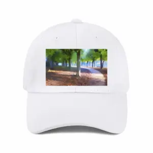 Waterfront Trees Alley Baseball Cap (White)