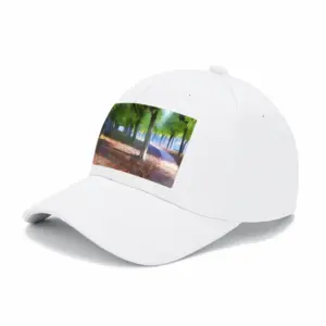 Waterfront Trees Alley Baseball Cap (White)