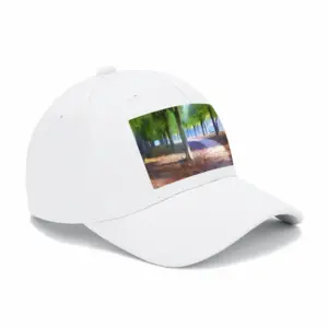 Waterfront Trees Alley Baseball Cap (White)