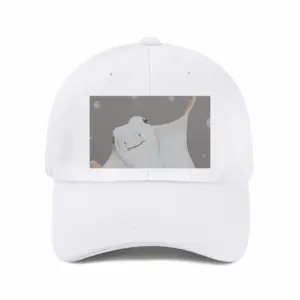 Smiling Stingray Portraiture Impressionism Watercolor Baseball Cap (White)