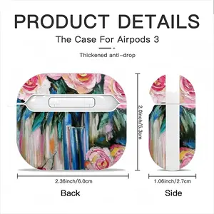 Roses And Rain Airpods 3 Case (Hard Shell, White)