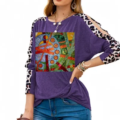 Women Metamorphosis Leopard Long-Sleeved T-Shirt