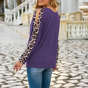 Women Together In Pieces Leopard Long-Sleeved T-Shirt