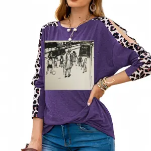 Women Street Kids Leopard Long-Sleeved T-Shirt