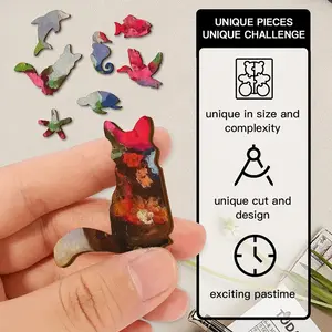 Red And Blue Animal Module Puzzle (Vertical)