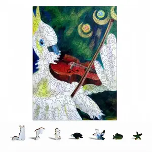 Cockatoo Plays Violin Animal Module Puzzle (Vertical)