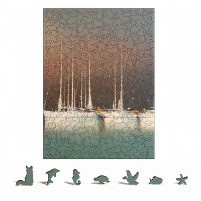 Sailboats In Thunderstorm Animal Module Puzzle (Vertical)