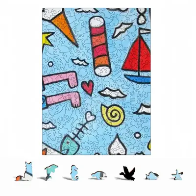 Seaside Animal Module Puzzle (Vertical)